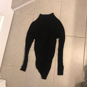 Black Long Sleeve Mock Turtleneck from Boohoo